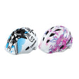 124 Small Child's Bike & Scooter Helmet in Blue Pirate and Pink Fairy designs, featuring colorful, child-friendly graphics and sturdy construction for safety compliance.