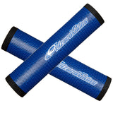 DSP 30.3 mm Grips for Bikes & Scooters with ergonomic blue and black design, featuring ultra-lightweight DuraSoft Polymer for maximum comfort and medium-sized hands.