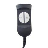 Universal Hand Control for Golden Technologies Lift Chairs (Replaces ZK1200-HC), featuring a black remote with two illuminated buttons, white circular connector, and approximately 6' cord.