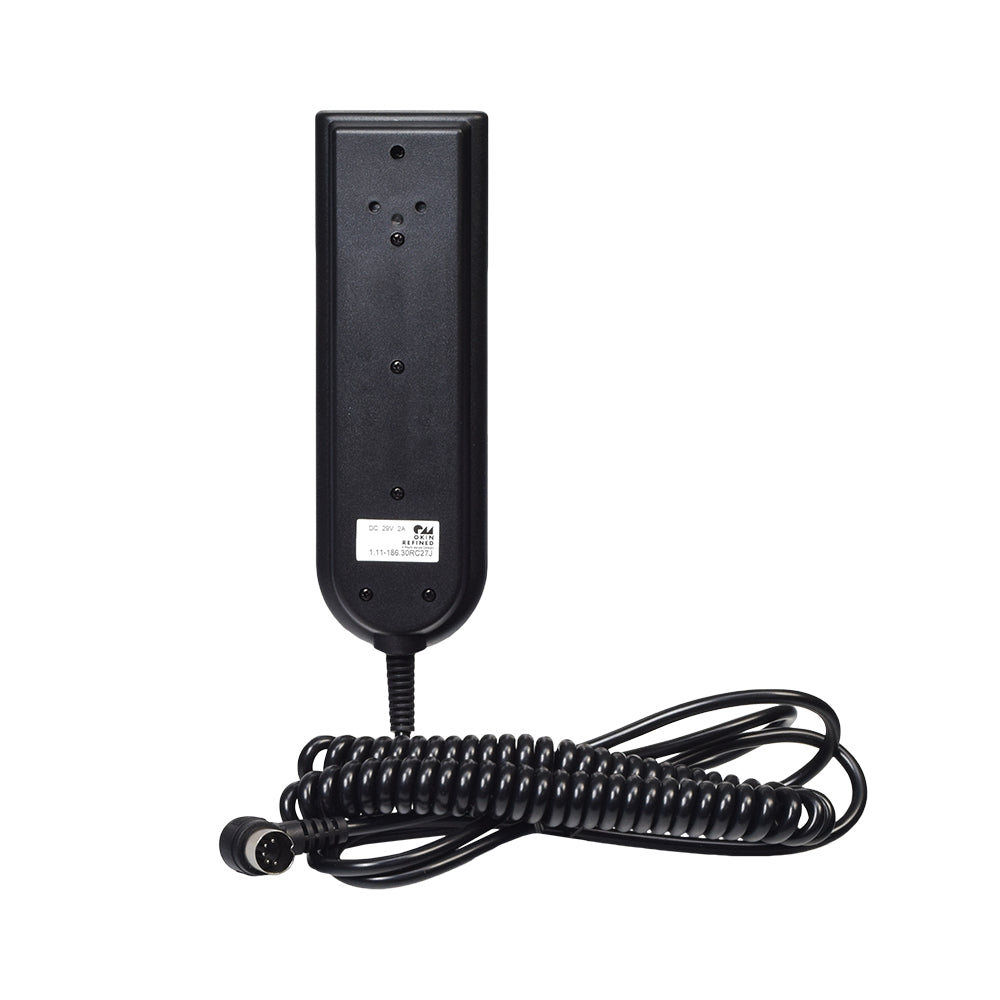 OKIN 2-Button Remote Hand Control Pendant for Lift Chair Power Recliners, featuring a black rectangular device with a cord and a visible screw, compatible with multiple chair models.