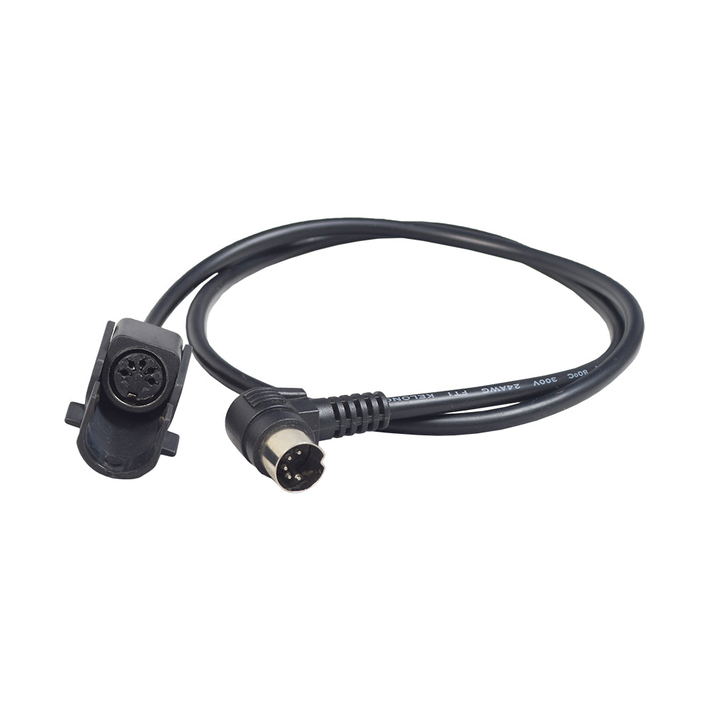 Right Angle Hand Control Extension Cable (Dual Infinite Motors) for Pride & Mega Motion Lift Chairs, showing a black cable with a round connector, designed for specific serial-numbered lift chairs.