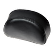 Black Low Profile Headrest for the Jazzy Select Elite, featuring a rounded rectangle design with visible stitching, crafted from black leather.