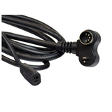 7' Low Voltage Y-Cable with Quick Release for Pride Lift Chairs (HARUSHD2436) showing a black cable with a plug, designed for connecting the transformer to the lift chair's motor.