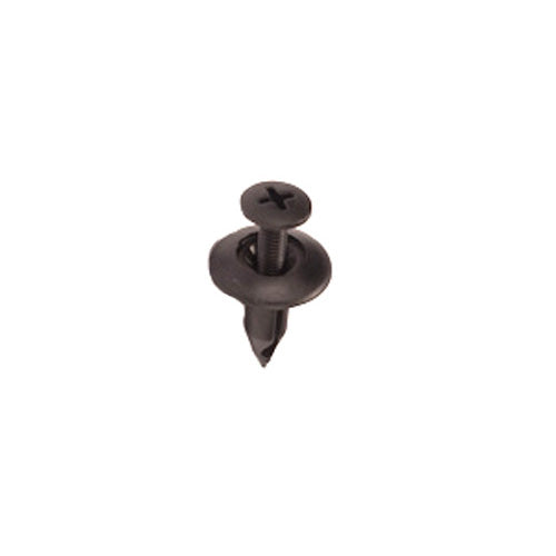 Lower Body Mount Screw for Motovox MVS10, a black plastic screw with a cross-shaped head and accompanying nut, essential for securing the scooter's lower body components effectively.