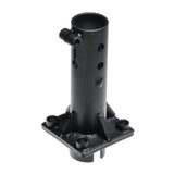 Lower Seat Post for the Jazzy Select and Select 6, a black metal cylinder with multiple holes, designed for specific serial numbers of the power chairs.