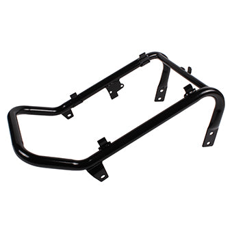 Lowered Seat Frame for the Honda Ruckus (NPS50) by NCY, shown as a black metal frame with screws, crafted from light-weight moly tubing for enhanced strength and a lowered seating position.