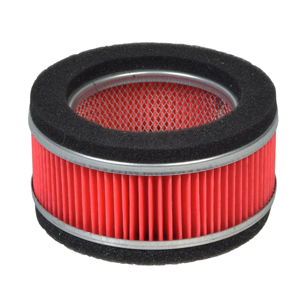 Close-up of Stock OEM Round Air Filter for GY6 125cc & 150cc Scooter Engines, showcasing its detailed pleated design suitable for 4-stroke QMI152/157 and QMJ152/157 engines.