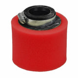 39 mm 2-Part Foam Performance Air Filter for 125cc/150cc ATVs, Dirt Bikes, Go-Karts, & Scooters, featuring a cylindrical shape with a removable outer foam filter and a metal mounting ring.