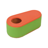 Air Filter (795066, 796254) for Briggs & Stratton Engines, featuring a green and orange sponge with a hole, designed for 7.75, 8.50, and 8.75 Hp professional series engines.