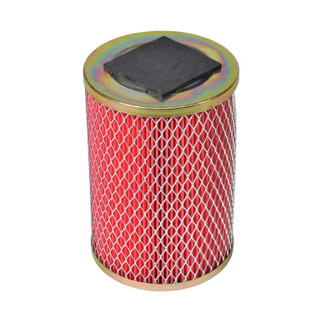 Canister Air Filter Element for 150cc GY6 Go-Karts & Scooters, featuring a cylindrical design with a close-up view highlighting the filter’s structure essential for preventing dust intake and ensuring optimal engine performance.