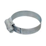 34 mm - 46 mm Air Filter Hose Clamp for 50cc, 125cc, 150cc, and 250cc Scooters features a metal band with a nut, designed for securing the air filter to the engine's carburetor.