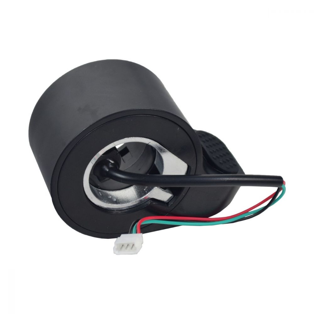 Replacement Thumb Throttle for the GOTRAX GXL V2 Electric Scooter, featuring a black device with a silicone thumb pad and attached 3-wire harness for secure handling.