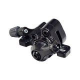 Brake Caliper for the Xiaomi Mi M365, a black metal component with visible screws, designed for the rear wheel's disc, ensuring efficient braking performance and easy installation with two mounting bolts.