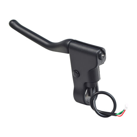 Brake Lever for the Xiaomi Mi M365, featuring a black plastic handle with an attached wire, designed to fit an adult hand and ensure minimal exposed cable for reduced damage risk.