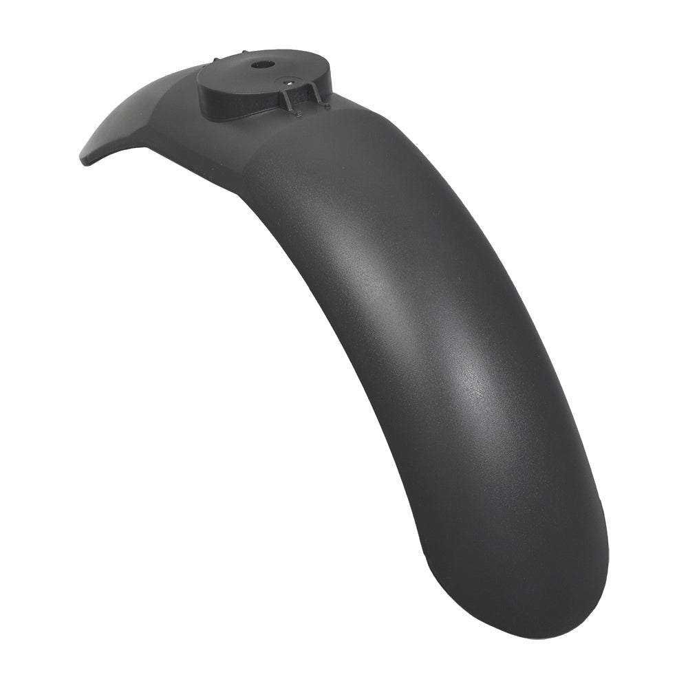 Front Fender for the Xiaomi Mi M365, a black plastic object with a round cap, designed to prevent mud and water splashes, featuring durable ABS construction and compatibility with M365 clones.