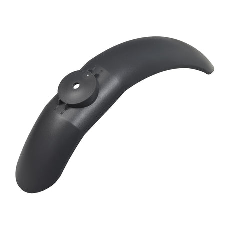 Front Fender for the Xiaomi Mi M365 electric scooter, made of durable black ABS plastic, featuring a circular mounting hole on the side. Perfect fit for the original and compatible with various M365 clones.