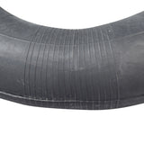 Inner tube for Xiaomi Mi M365 electric scooter with a curved edge and offset straight Schrader valve, designed to fit tightly over the rim for better shock absorption.