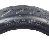 Close-up of an 8-1/2 x 2 Pneumatic Tire for Hiboy® S2 & S2R Electric Scooters, showcasing the shallow groove street tread designed for smoother rides on hard pavement.