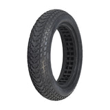 8.5x20 Shock Absorber Solid Tire for the Xiaomi Mi M365, featuring a black rubber rim and tread designed with hollow rectangular chambers for enhanced ride comfort and reduced road vibrations.