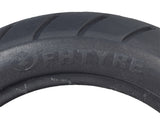 Close-up of an 8-1/2 x 2 solid tire for Hiboy® S2 & S2R electric scooters, showing its puncture-proof, durable synthetic rubber tread.