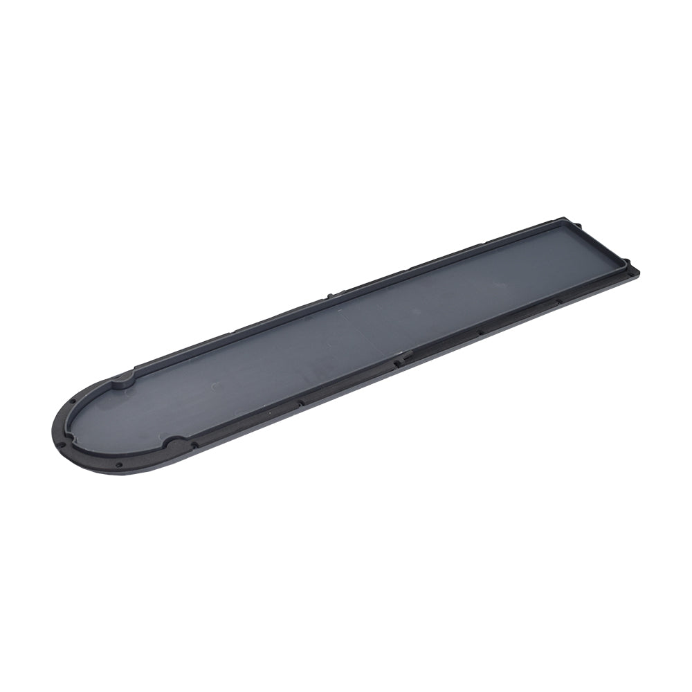 Battery Tray Bottom for the Xiaomi Mi M365, a black rectangular object with a curved edge, designed for easy removal to access the scooter's internal parts.