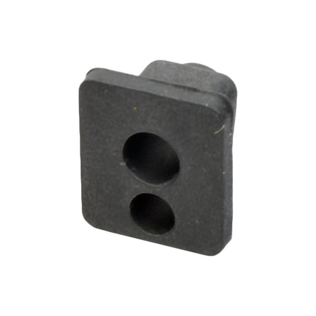 Wire Grommet for the Xiaomi Mi M365 electric scooter, a black square object with holes, designed to protect wires from crimping and fraying.