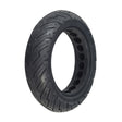 Solid 10x2.50 Tire with DY-036-01 Tread for the Ninebot Max G30 Scooter, showcasing puncture-proof, durable solid rubber construction with low-siped street tread pattern inspired by classic Euro-scooter tires.