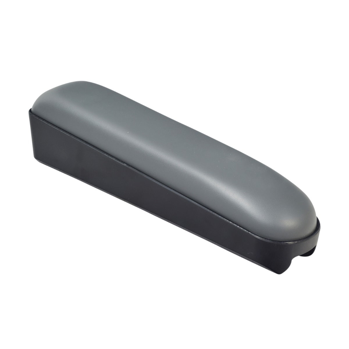 Armrest Pad for the Rascal 710 Power Chair, featuring a grey rectangular base with a black cover, designed as a replacement for worn armrest pads, fitting seamlessly without additional modification.