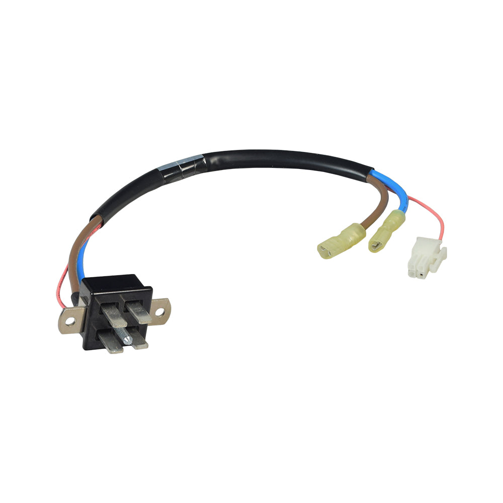 Battery to Controller Harness for the Rascal AutoGo 550, featuring a black wire with connectors and a close-up of the plug.