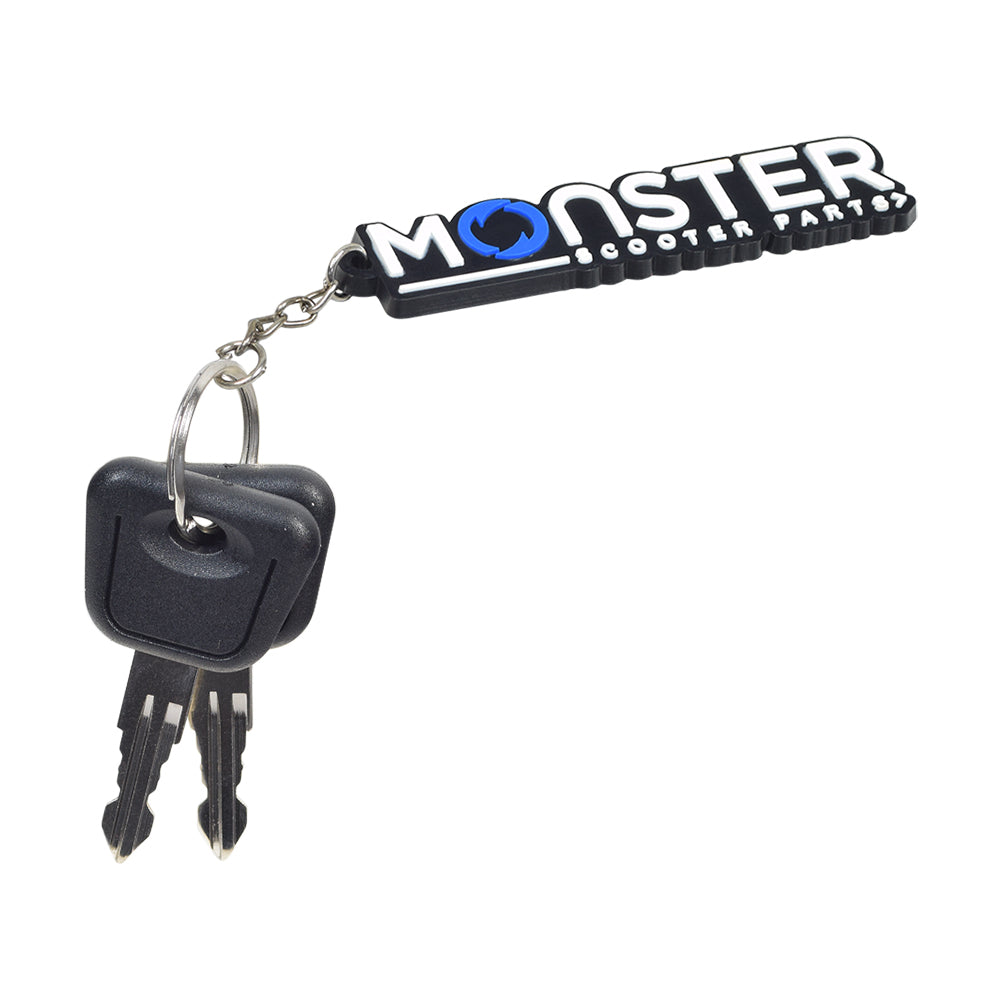 Keys for the Rascal 655 Mobility Scooter (Set of 2) showing a close-up of two keys on a key chain, suitable for the OEM key switch on Electric Mobility scooters.