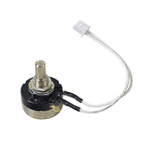 Speed Potentiometer (Speed Pot) for Merits Pioneer 3 (S131), Pioneer 4 (S141), and Pioneer 9 (S331) Mobility Scooters, featuring a small round metal object with a white wire and a black strap.