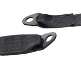 60 Seat Belt for the Merits Atlantis 1 (P710), Atlantis 2 (P720), & Gemini (P301) Power Chairs, featuring close-up views of black straps, a black clip, and a strap with a hole.