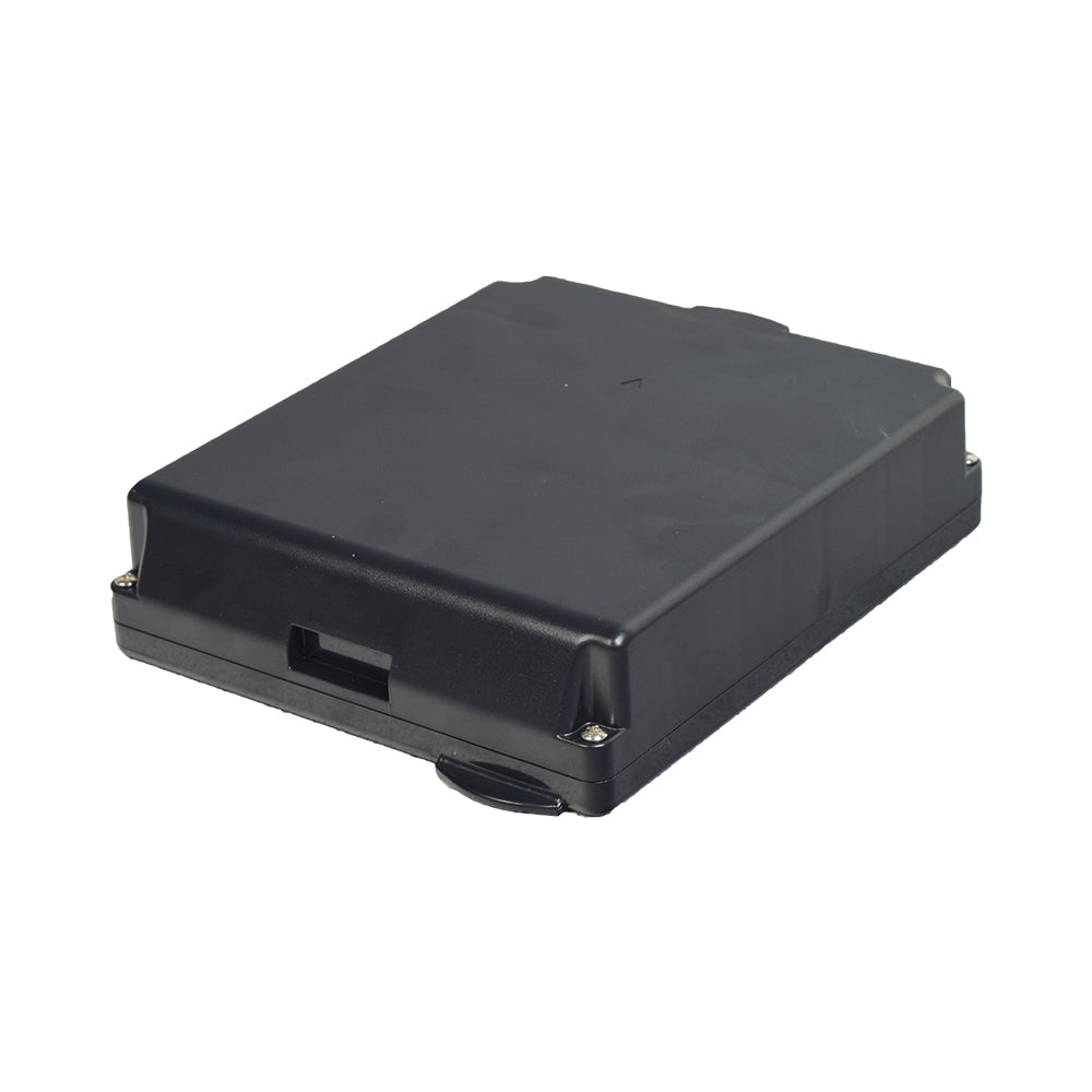 24 Volt 11.5 Ah Lithium-ion Battery Pack for the Merits Yoga (S542), a compact black rectangular unit with a visible screw and square hole, showcasing advanced lightweight battery technology.