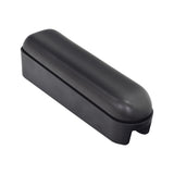 Armrest Pad for the Merits P312 Convertible Power Chair, shown as a black plastic case with a lid, designed for full (14-1/4) and desk length (10-1/2) options with thick black vinyl padding.