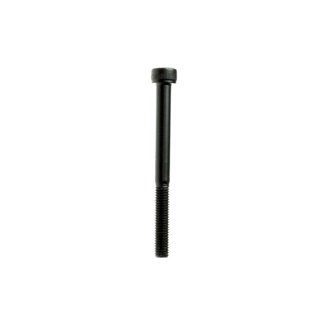 M5-.8x55 mm Black Allen Socket Bolt (SCRSHCS1105) shown with a matching nut, typically used for securing the electric motor to the transaxle assembly in Go-Go and Pride Mobility scooters.