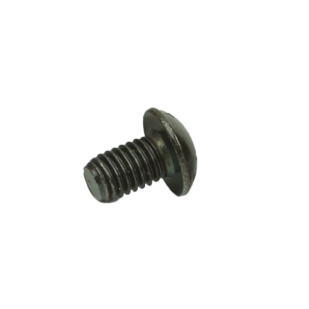 M5-.8x8 mm Black Pan Head Machine Screw (SCRASBH1125), close-up of a round-headed screw designed for securing foot platform pieces, requiring an Allen wrench driver.