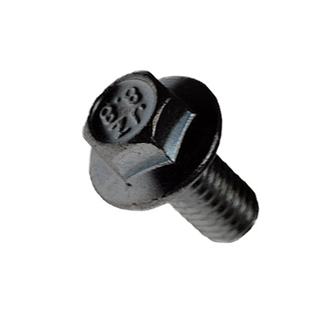 M6-.1.0x12 mm Flange Bolt (MB200-302) with included nut, ideal for securing the Baja MB200 Mini Bike's pull start assembly, showcased in a detailed close-up.