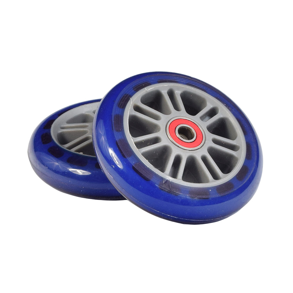 98 mm Razor A Kick Scooter Wheels with Bearings (Set of 2), made of durable polyurethane with included ABEC-5 bearings, designed for various Razor Kick Scooter models.