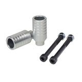 Kick Scooter Stunt Pegs & Axle Bolts (Set of 2) showing close-up views of metal pegs, screws, and bolts designed for enhancing kick scooter tricks and stunts.