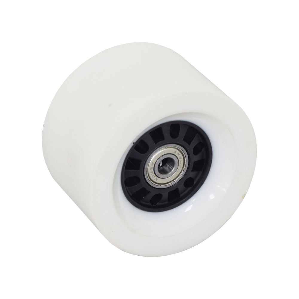 80 mm Wheel for RazorX Electric Skateboards featuring a white wheel with a black center and pre-installed ABEC5 608ZZ bearings, designed specifically for the RazorX series.