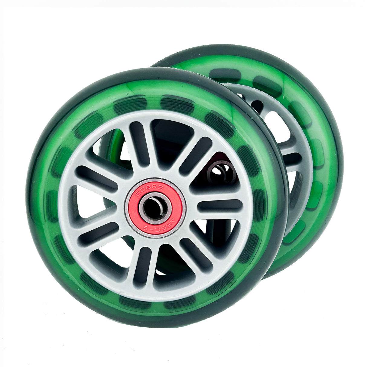 98 mm Razor A Kick Scooter Wheels with Bearings (Set of 2), featuring durable polyurethane material and ABEC-5 bearings, suitable for various Razor models.