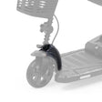 MBB-0018 black front shroud shown in color on the 3-wheel Golden Buzzaround LT GB107A, rest of the scooter greyed out