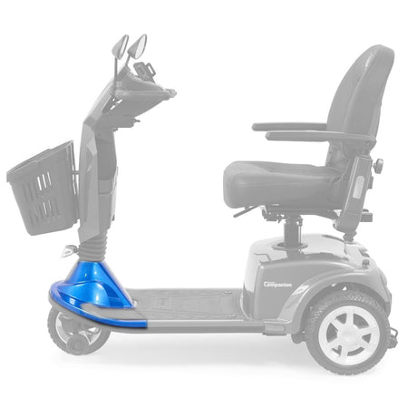 MBB-340-FSHRD-BL2 blue front shroud shown in color on the Golden Companion II GC340, rest of the scooter greyed out