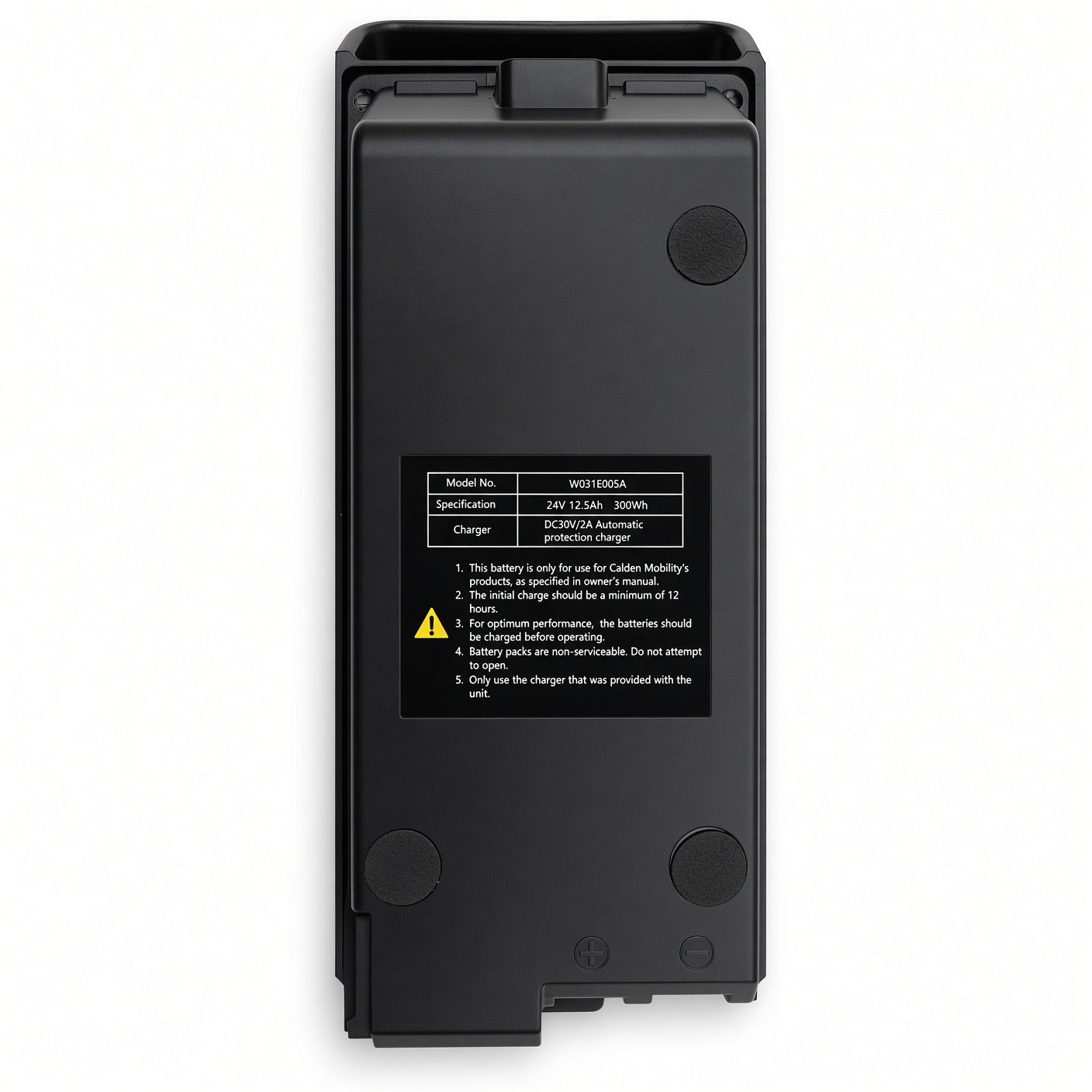 MBE-0064 24V 12.5Ah lithium battery for Golden GP130 back data plate with specifications