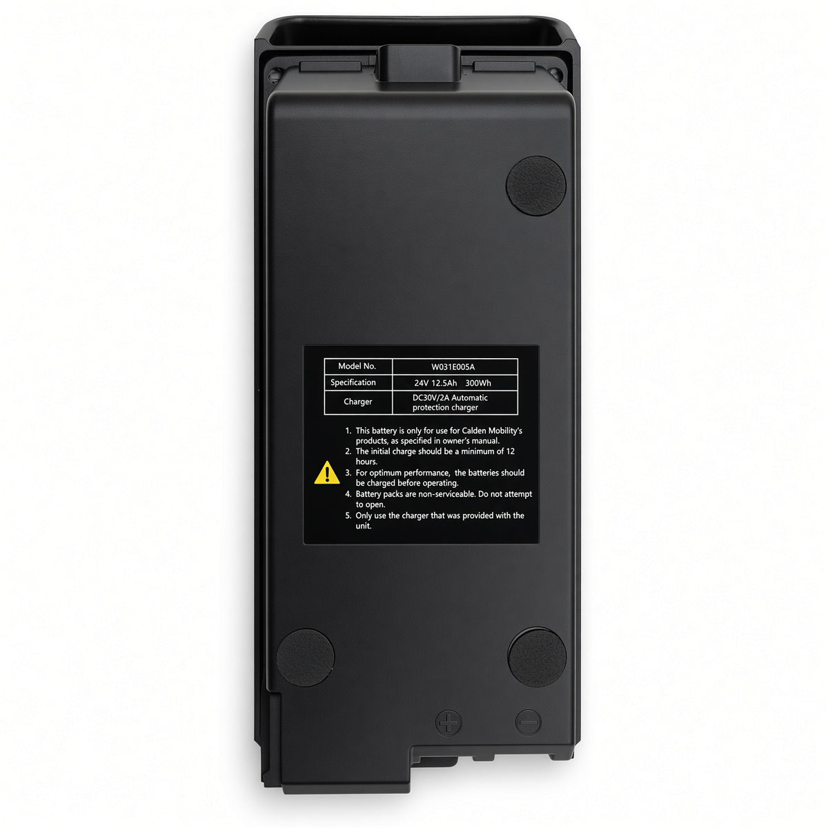 MBE-0064 24V 12.5Ah lithium battery for Golden GP130 back data plate with specifications