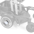 Golden Buzzaround CarryOn GP130 power chair with the MBH-0063 drive wheel hub cap shown in color and the rest of the chair greyed out