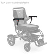 MBS-0007 left and MBS-0004 right arm assemblies shown in color on the Golden Stride GP301, rest of the chair greyed out