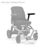 MBS-0020 left seat arm assembly shown in color on the Golden Ally GP303, rest of the chair greyed out