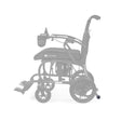 MBW-0058 anti-tip wheel shown in color on the Golden Cricket LT Carbon GP309, rest of the chair greyed out