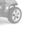 MBW-121A-WC wheel cap shown in color on the Golden Buzzaround XL 3-Wheel GB121 rear wheel, rest greyed out